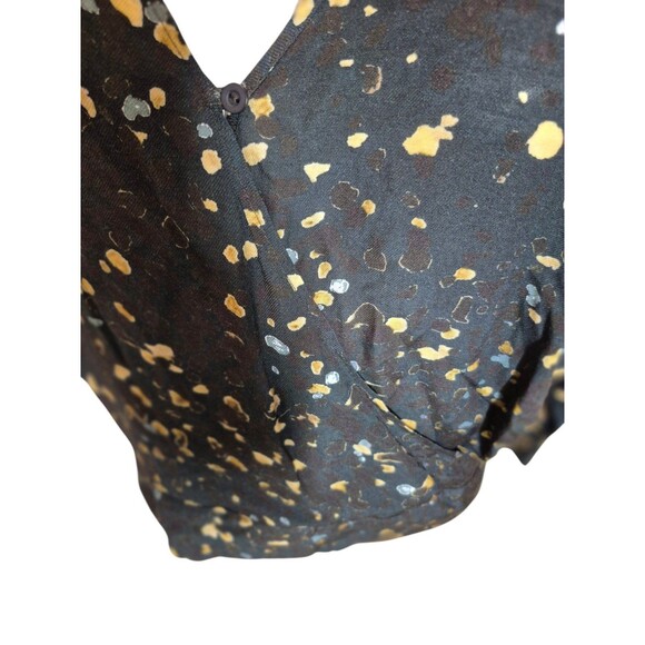 Humanoid Mandy Top Italian Fabric Faux Wrap Pleated V Neck Top Sz S $269 - Picture 4 of 9